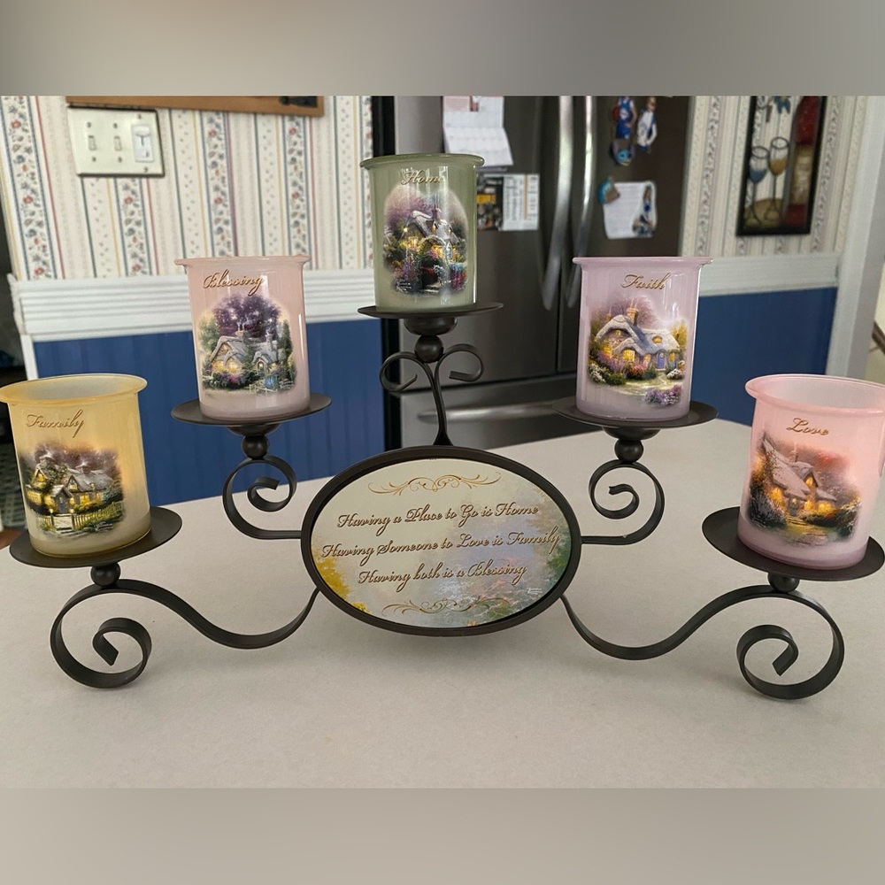 Thomas Kinkade’s Blessings of Home Votives.  Set of 5